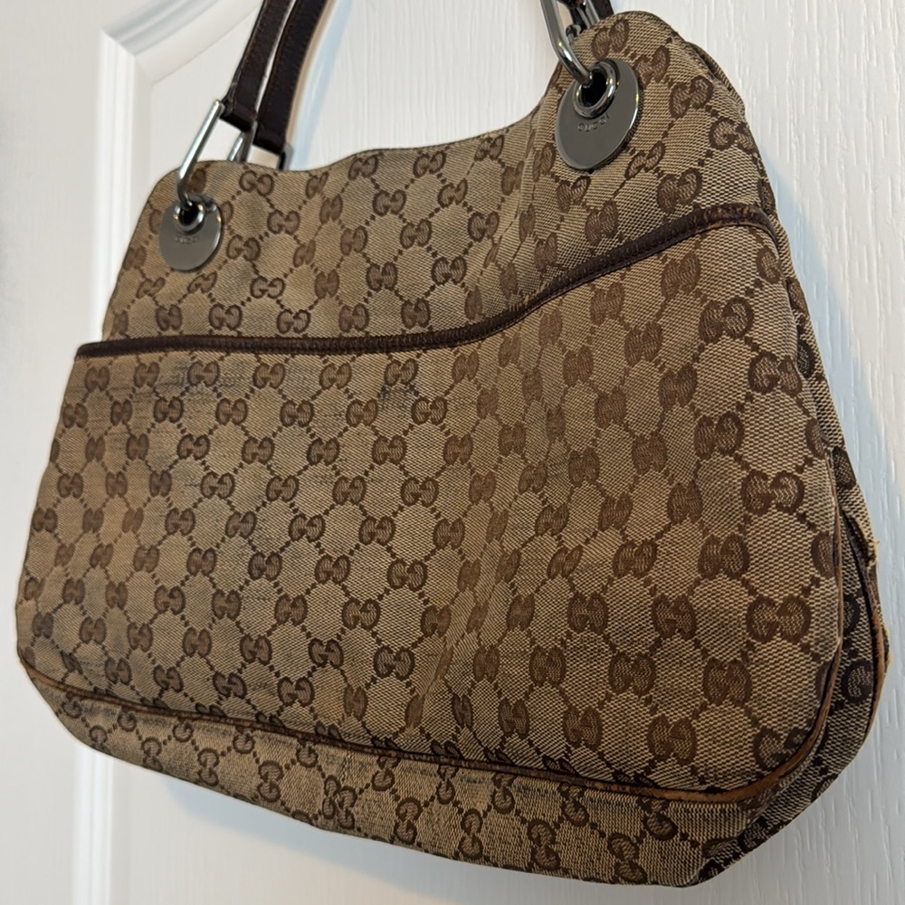 Authentic Gucci Logo Gg Canvas Eclipse Medium Sho… - image 6